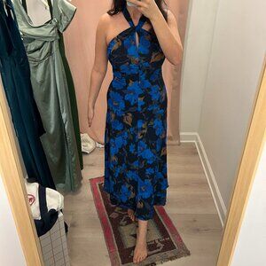 Greylin, Floral Halter Midi Dress